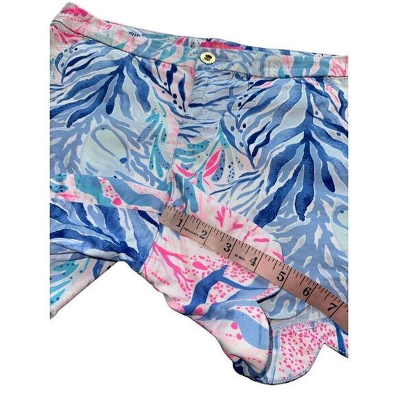 Lilly Pulitzer Buttercup Stretch Short In Crew Blue Tint Kaleidoscope Size 12 - Picture 9 of 11